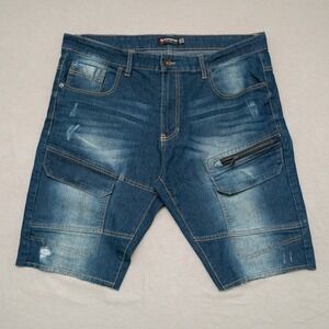 Vintage Y2k Southpole Denim Jean Shorts Cut Off Adult 38x11 Skater Grunge